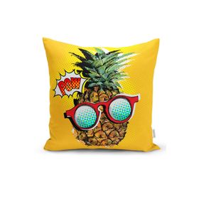 RealHomes K3178 Pop Art Temalı Ananas Özel Tasarım Kırlent Kılıfı