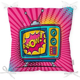 RealHomes K3280 Pop Art Wow TV Desenli Dekoratif Kırlent Kılıfı