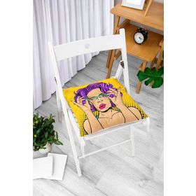 RealHomes K3290 Sarı Puanlı Popart Desenli Dekoratif Kırlent Kılıfı