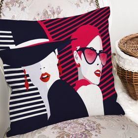 RealHomes K3398 Fashion Womens Popart Modern Tasarımlı Kırlent Kılıfı
