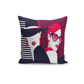 RealHomes K3398 Fashion Womens Popart Modern Tasarımlı Kırlent Kılıfı