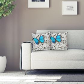RealHomes K436 Modern Kelebek Dijital Baskılı Dekoratif Kırlent Kılıfı