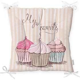 RealHomes K503 Cup Cake Dijital Baskılı Modern Kırlent Kılıfı