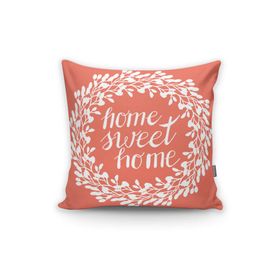 RealHomes K505 Home Sweet Home Dijital Baskılı Dekoratif Kırlent Kılıfı