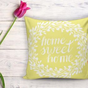 RealHomes K507 Home Sweet Home Dijital Baskılı Dekoratif Kırlent Kılıfı