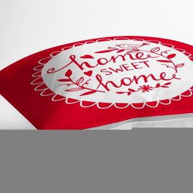 RealHomes K508 Home Sweet Home Dijital Baskılı Dekoratif Kırlent Kılıfı