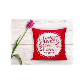 RealHomes K508 Home Sweet Home Dijital Baskılı Dekoratif Kırlent Kılıfı