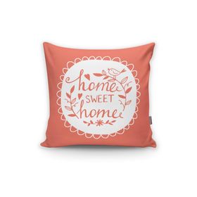 RealHomes K509 Home Sweet Home Dijital Baskılı Dekoratif Kırlent Kılıfı
