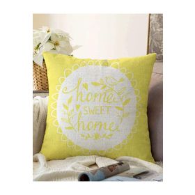 RealHomes K511 Home Sweet Home Dijital Baskılı Dekoratif Kırlent Kılıfı