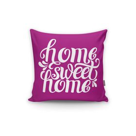 RealHomes K518 Home Sweet Home Dijital Baskılı Dekoratif Kırlent Kılıfı