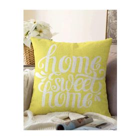 RealHomes K519 Home Sweet Home Dijital Baskılı Dekoratif Kırlent Kılıfı