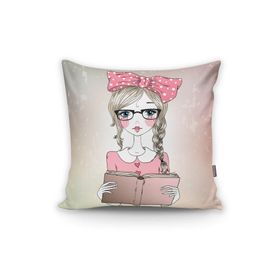 RealHomes K595 Fashion Girl Dijital Baskılı Modern Yastık Kırlent Kılıfı