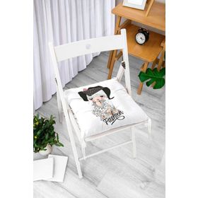 RealHomes K717 Fashion Girl Dijital Baskılı Modern Kırlent Kılıfı
