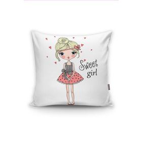 RealHomes K719 Fashion Girl Dijital Baskılı Modern Yastık Kırlent Kılıfı