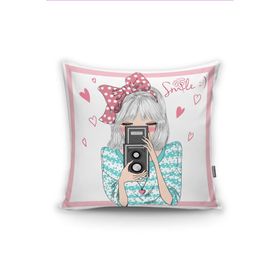 RealHomes K720 Fashion Girl Dijital Baskılı Modern Yastık Kırlent Kılıfı