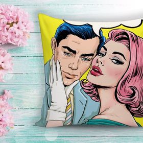 RealHomes K723 Fashion Girl Dijital Baskılı Modern Kırlent Kılıfı
