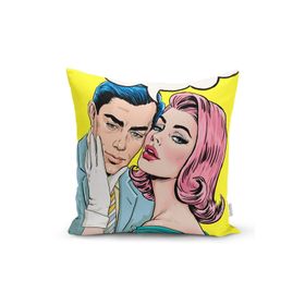 RealHomes K723 Fashion Girl Dijital Baskılı Modern Kırlent Kılıfı