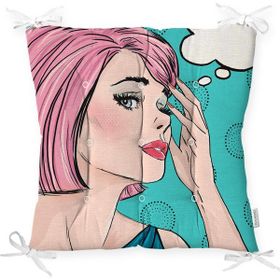 RealHomes K726 Fashion Girl Dijital Baskılı Modern Kırlent Kılıfı