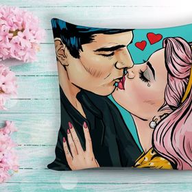 RealHomes K735 Pop Art Resimli Dijital Baskılı Dekoratif Kırlent Kılıfı