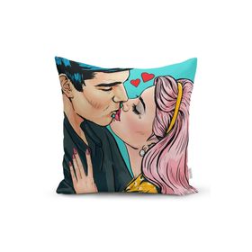 RealHomes K735 Pop Art Resimli Dijital Baskılı Dekoratif Kırlent Kılıfı