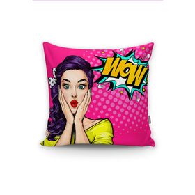 RealHomes K740 Pop Art Resimli Dijital Baskılı Dekoratif Kırlent Kılıfı
