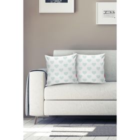 Realhomes Kalp Desen Dijital Baskılı Yastık Kırlent Kılıfı