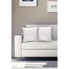 Realhomes Kalp Desen Dijital Baskılı Yastık Kırlent Kılıfı