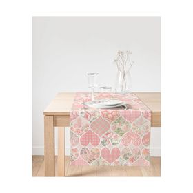 Realhomes Kalpli Ogea Desenli Dekoratif Süet Runner