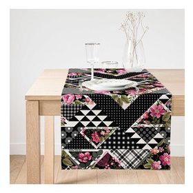 Realhomes Karma Çiçek Geometrik Desenler Modern Süet Runner
