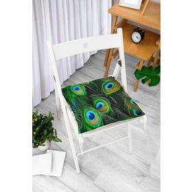 RealHomes Koyu Zeminde Renkli Tüyler Özel Tasarımlı Dekoratif Leke Tutmaz 120x140 cm Masa Örtüsü