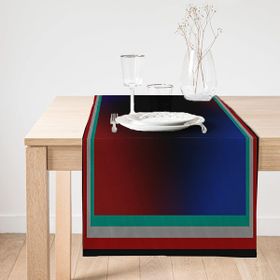 Realhomes Lacivert Dijital Baskılı Modern Süet Runner