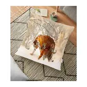 RealHomes Leopar Desenli Dijital Baskılı 70x70 cm Yer Minderi