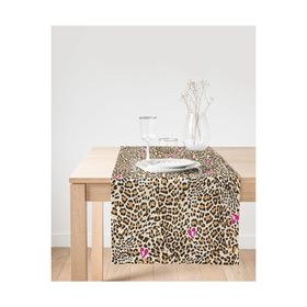 Realhomes Leopar Motifli Dijital Baskılı Süet Runner