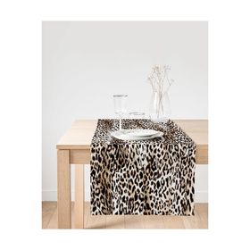 Realhomes Leopar Motifli Dijital Baskılı Süet Runner