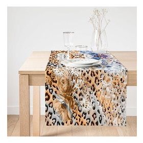 Realhomes Leopar Motifli Dijital Baskılı Süet Runner