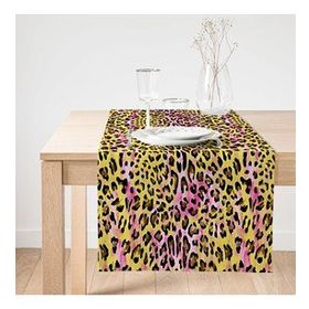 Realhomes Leopar Motifli Dijital Baskılı Süet Runner