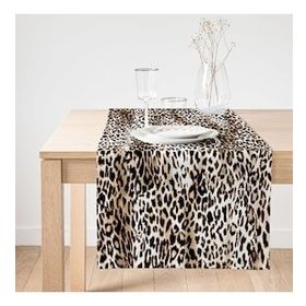 Realhomes Leopar Motifli Dijital Baskılı Süet Runner