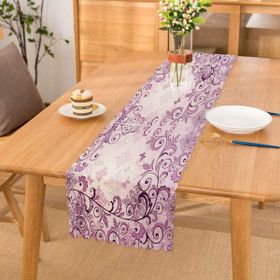 Realhomes Lila Şıklığı Dijital Baskılı Modern Süet Runner