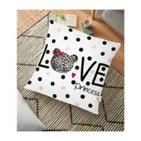 RealHomes Love Princess Motifli Dijital Baskılı Dekoratif 70x70 cm Yer Minderi