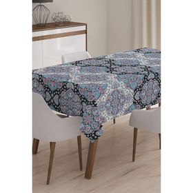 Realhomes Masa12 Modern Damask Desenli Dijital Baskılı 3D 140x220 cm Masa Örtüsü
