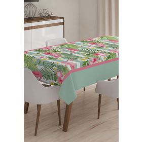 Realhomes Masa31 Flamingo Desenli Dijital Baskılı 3D 120x140 cm Masa Örtüsü