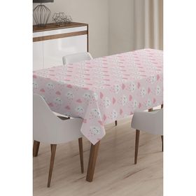 Realhomes Masa40 Pembe Bulut Resimli Dijital Baskılı 3D 120x140 cm Masa Örtüsü