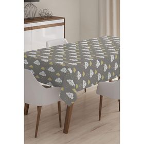 Realhomes Masa42 Modern Bulut Desenli Dijital Baskılı 3D 140x220 cm Masa Örtüsü