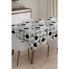 Realhomes Masa56 Geometrik Desenli Dijital Baskılı 3D 120x140 cm Masa Örtüsü