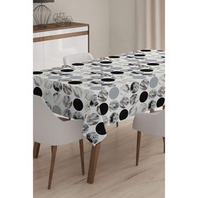 Realhomes Masa56 Geometrik Desenli Dijital Baskılı 3D 140x220 cm Masa Örtüsü