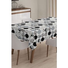 Realhomes Masa56 Geometrik Desenli Dijital Baskılı 3D 140x220 cm Masa Örtüsü