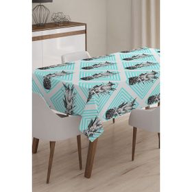 Realhomes Masa72 Ananas Resimli Dijital Baskılı 3D 140x220 cm Masa Örtüsü
