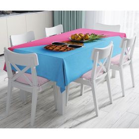 RealHomes Mavi Pembe Ananas Desenli Modern Leke Tutmaz 120x140 cm Masa Örtüsü