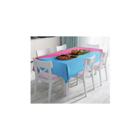 RealHomes Mavi Pembe Ananas Desenli Modern Leke Tutmaz 120x140 cm Masa Örtüsü
