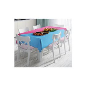 RealHomes Mavi Pembe Ananas Desenli Modern Leke Tutmaz 120x140 cm Masa Örtüsü